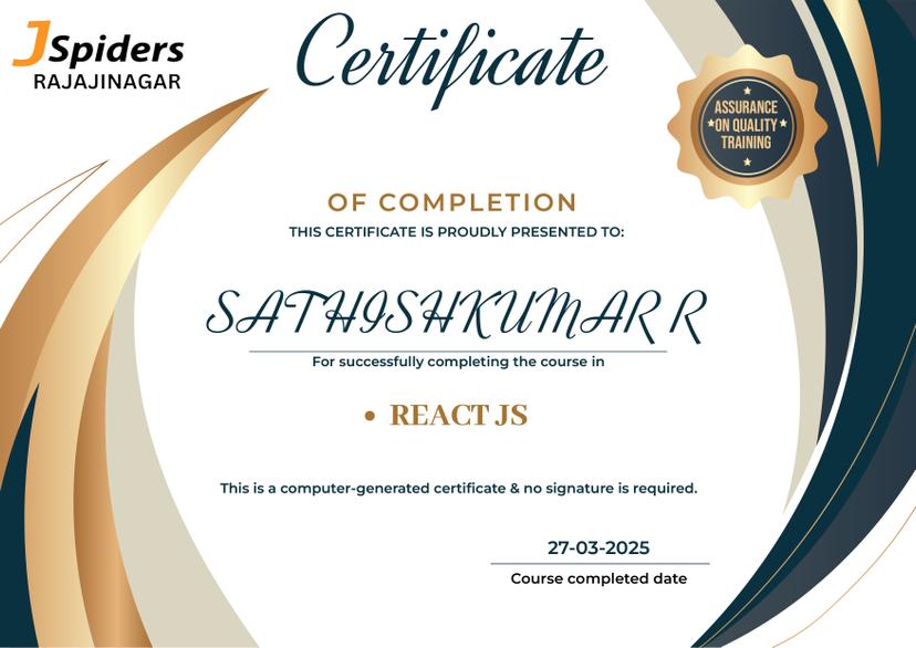 Certified React Developer