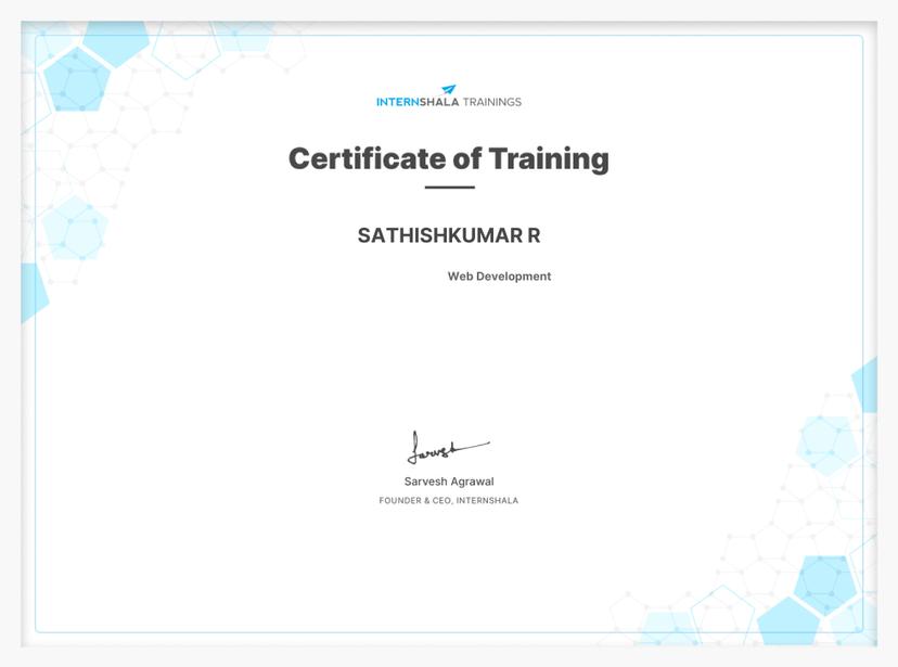 Internshala Web Development